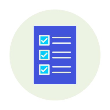 Kontrol Listesi web simgesi, vektör illüstrasyonu 