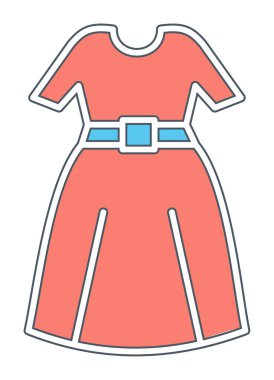 elbise web simgesi, vektör illüstrasyonu