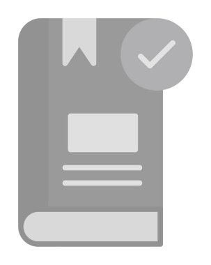  Kitap Denetimi İşaretleme simgesi, vektör illüstrasyonu   