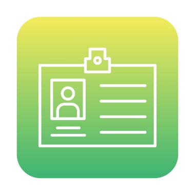 Üyelik Kartı simgesinin vektör illüstrasyonu