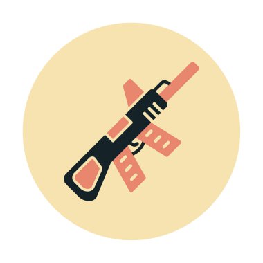 Makine Tüfeği vektör illüstrasyonu