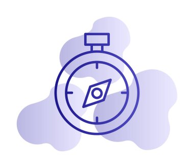 Basit pusula simgesi vektör çizimi tasarımı