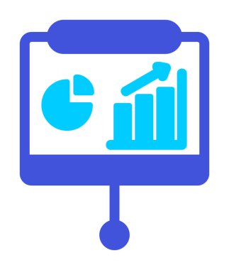 Sunum, iş istatistikleri ve pasta grafik ikonlu veri analizleri. iş analizleri, analizler, istatistikler, pasta grafiği
