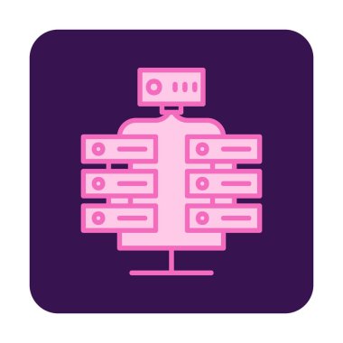 Ağ sunucu simgesinin vektör illüstrasyon tasarımı