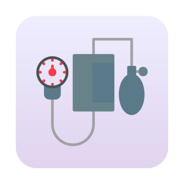 Basit Kan basıncı ölçüm simgesi, vektör illüstrasyonu