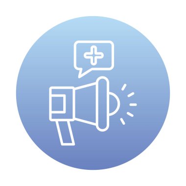 Basit Pazarlama Kampanyası simgesi, vektör illüstrasyonu