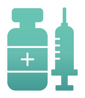 Aşı simgesi vektör tasarımlı şırınga