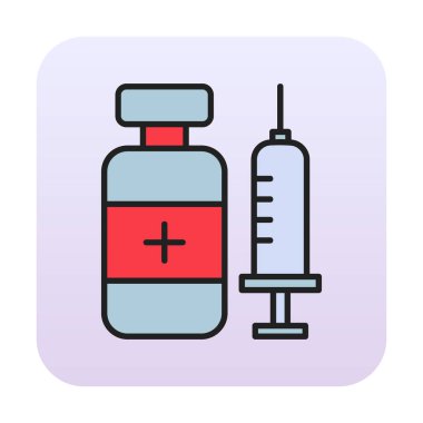 Aşı simgesi vektör tasarımlı şırınga