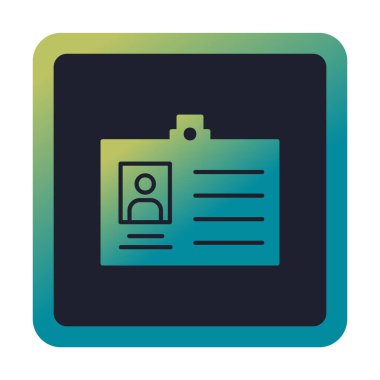 Üyelik Kartı simgesinin vektör illüstrasyonu