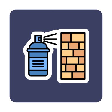 Graffiti web simgesi, vektör illüstrasyonu 