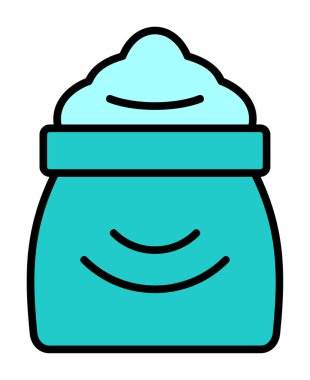 Şeker düzlüğü simgesi, vektör illüstrasyonu  