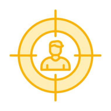 Hedef düz simge. Vektör illüstrasyonu