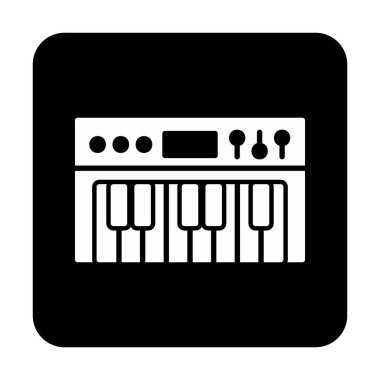  Basit Sentezleyici müzik simgesi illüstrasyonu