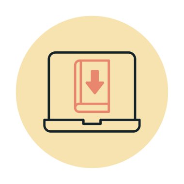 Kitap simgesi, vektör illüstrasyon tasarımı indir 