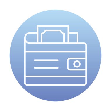 Cüzdan. Web simgesi basit illüstrasyon