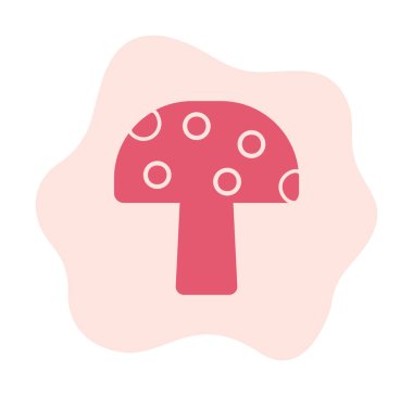 Mushroom icon, vector illustration simple design