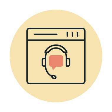 Modern Çevrimiçi Online Destekleyici element tasarımının vektör illüstrasyonu                            