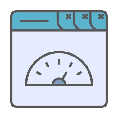 Sayfa hız simgesi, vektör illüstrasyonu