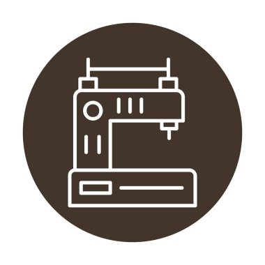 Basit Dikiş Makinesi web vektör simgesi