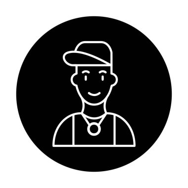 Hip Hop Man ikon vektör illüstrasyonu