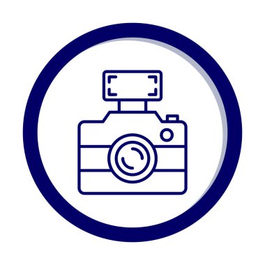 fotoğraf makinesi simgesi, vektör illüstrasyonu