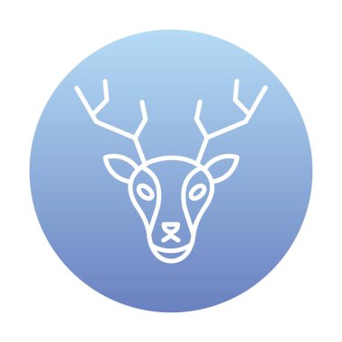 Geyik. Web simgesi basit illüstrasyon