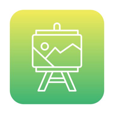 düz basit boyama simgesi, vektör illüstrasyonu 