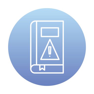 kitap uyarısı ünlem işareti vektör düz renk simgesi ile