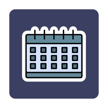 Takvim web simge vektör çizim