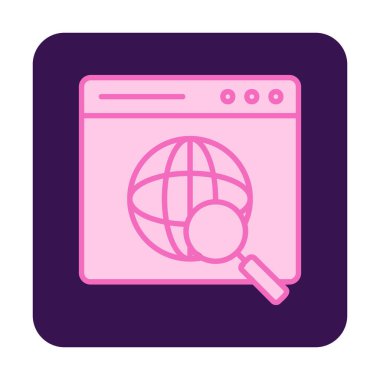 tarayıcı web simgesi, vektör illüstrasyonu 