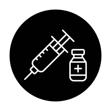 Basit insülin simgesi, vektör illüstrasyonu