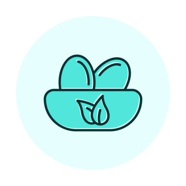 Basit Kuş Yuvası simgesi, vektör illüstrasyonu