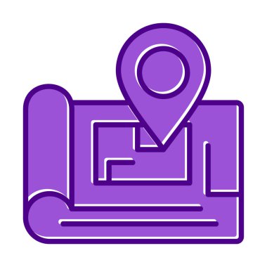 gps konum simgesi, vektör illüstrasyonu basit tasarım