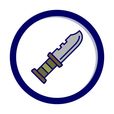 askeri bıçak ikonu vektör illüstrasyon sembolü tasarımı