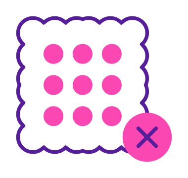 Basit Şekersiz simge, vektör illüstrasyonu