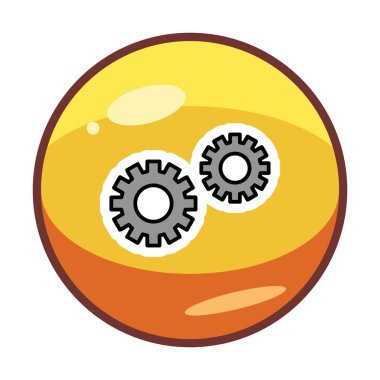 Gears'ı web simgesi, vektör çizim 