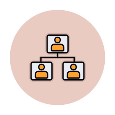 takım ağ simgesi, vektör illüstrasyonu 