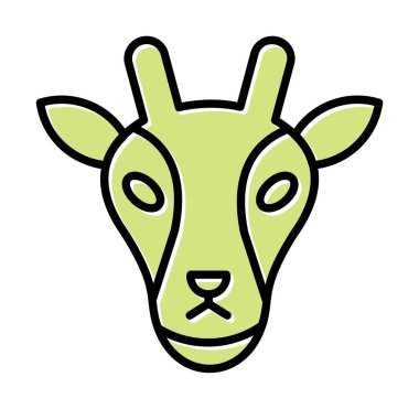 Zürafa baş web simgesi, vektör illüstrasyonu 