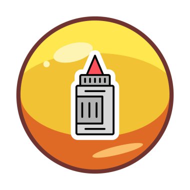 Boya tüpü. Web simgesi vektör illüstrasyonu  