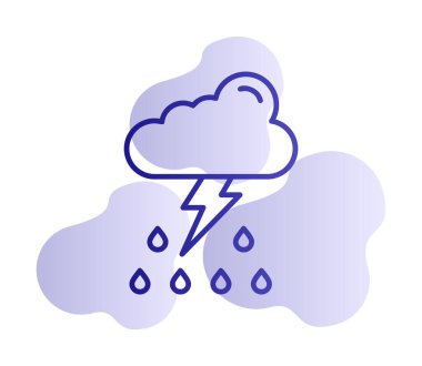 Basit Gök Gürültüsü simgesi vektör çizimi 