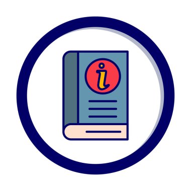 Bilgi Defteri simgesi. dosya simgesi. vektör illüstrasyonu