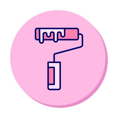 Modern Paint Roller simgesinin vektör çizimi              