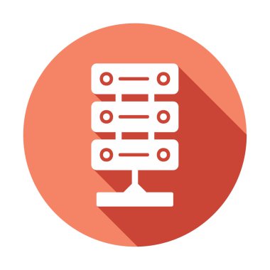 Ağ sunucu simgesinin vektör illüstrasyonu 