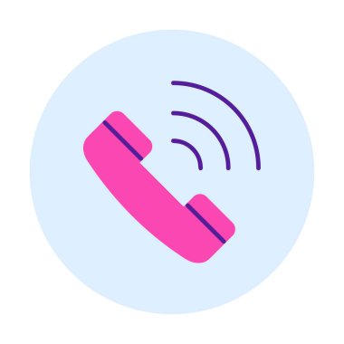 Basit telefon arama simgesi, vektör tasarımı