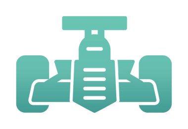 Basit yarış arabası ikonu vektör illüstrasyonu  