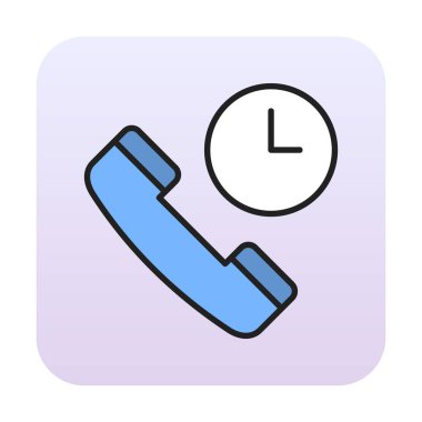 Basit Arama Bekleme simgesi, vektör illüstrasyonu