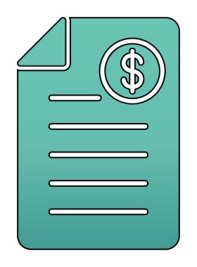 Alışveriş Faturası Vektör renk simgesi tasarımı 