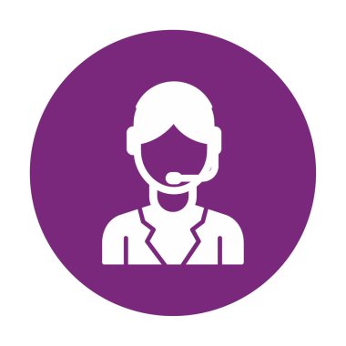 Vektör olarak Müşteri Hizmetleri Ajanı simgesi. logotype