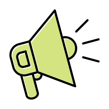 megafon ikonu. Hoparlör vektör illüstrasyonu. düz dizayn