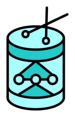 Davullar web simgesi, vektör illüstrasyonu